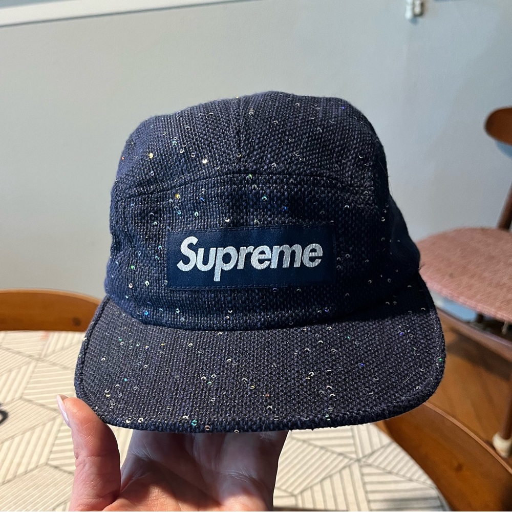 Supreme Sequins Camp Cap